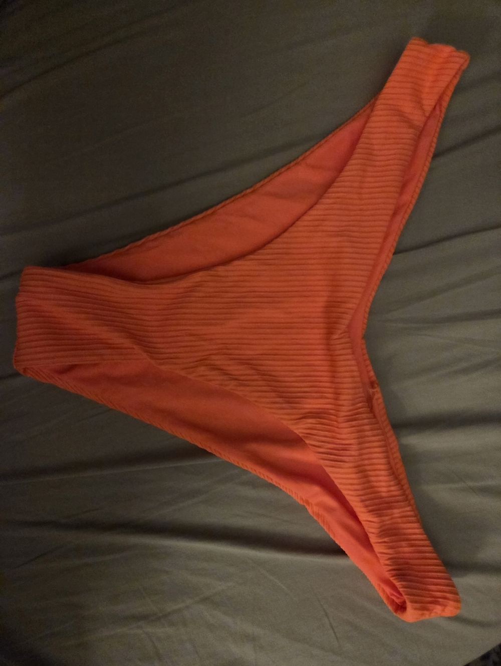 Tinibikini Swimwear Orange Ribbed Bikini Bottom BNWOT